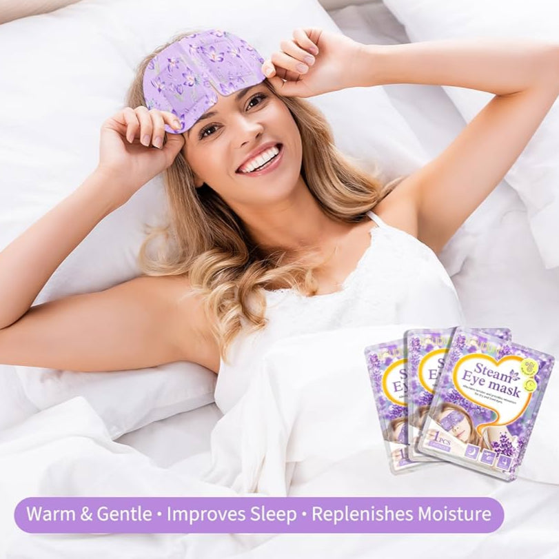 12Pcs Lavender Steam Eye Mask