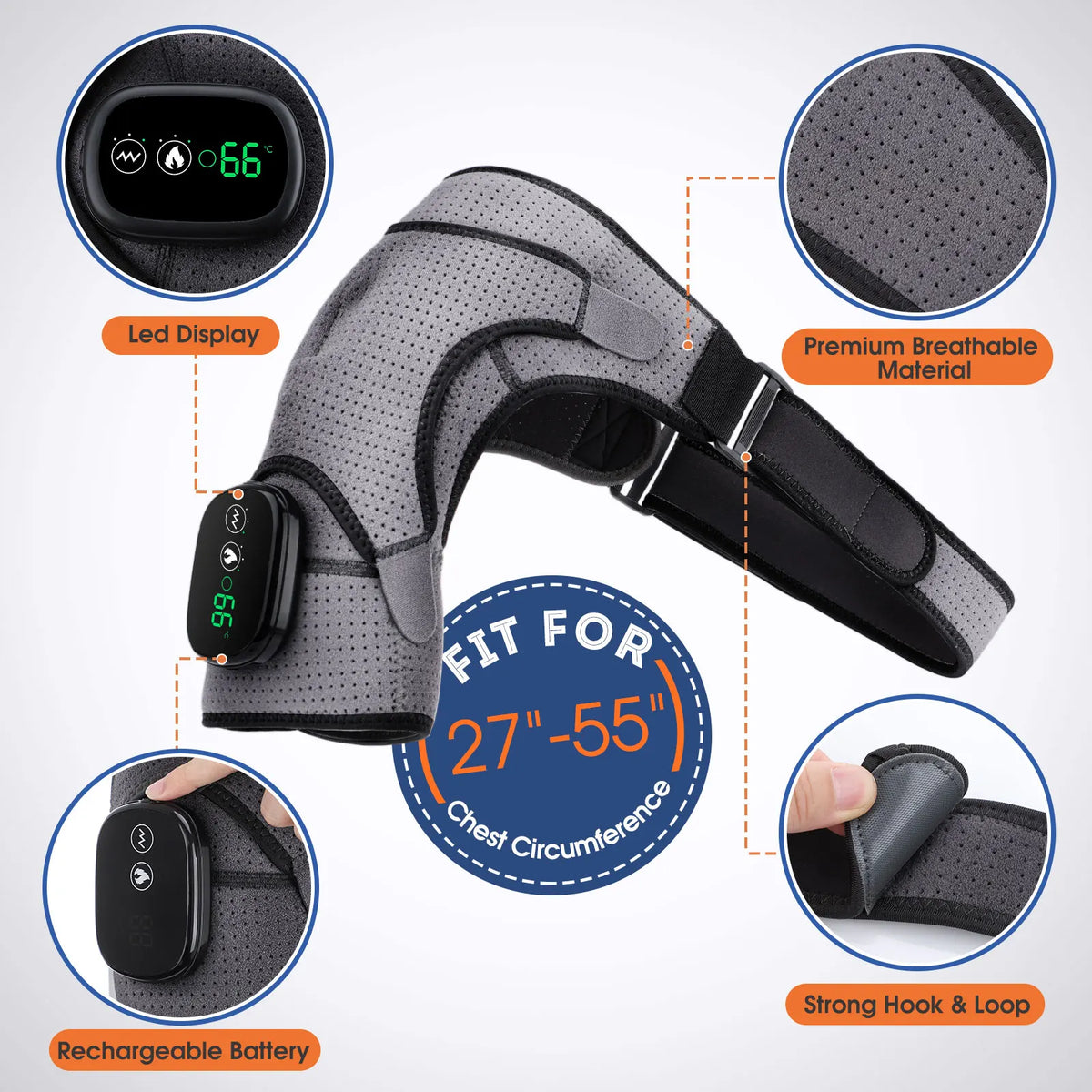 Heated Shoulder Pain Relief Massager