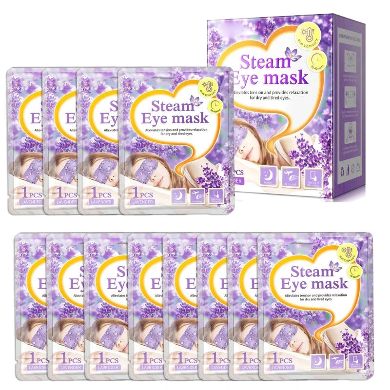 12Pcs Lavender Steam Eye Mask