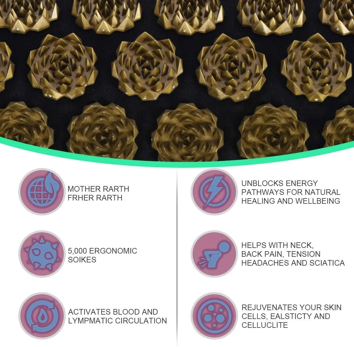 Acupressure Yoga Mat with Pillow